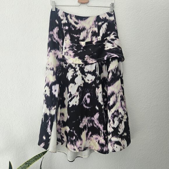 3.1 Phillip Lim x RTR Abstract Daisy Layered Skirt with Slit Size 4 - Picture 5 of 14
